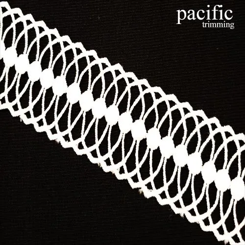 1 3/4" White Polyester Lace Trim : A7106123