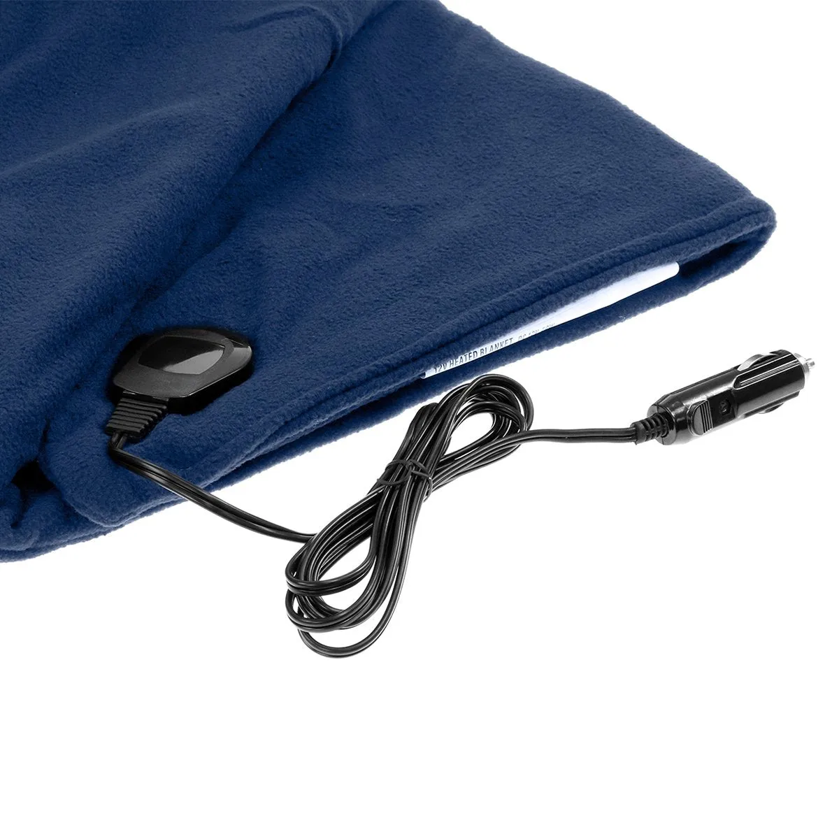 12V Heated Electric Car Blanket 150x110cm, Polyester Fleece