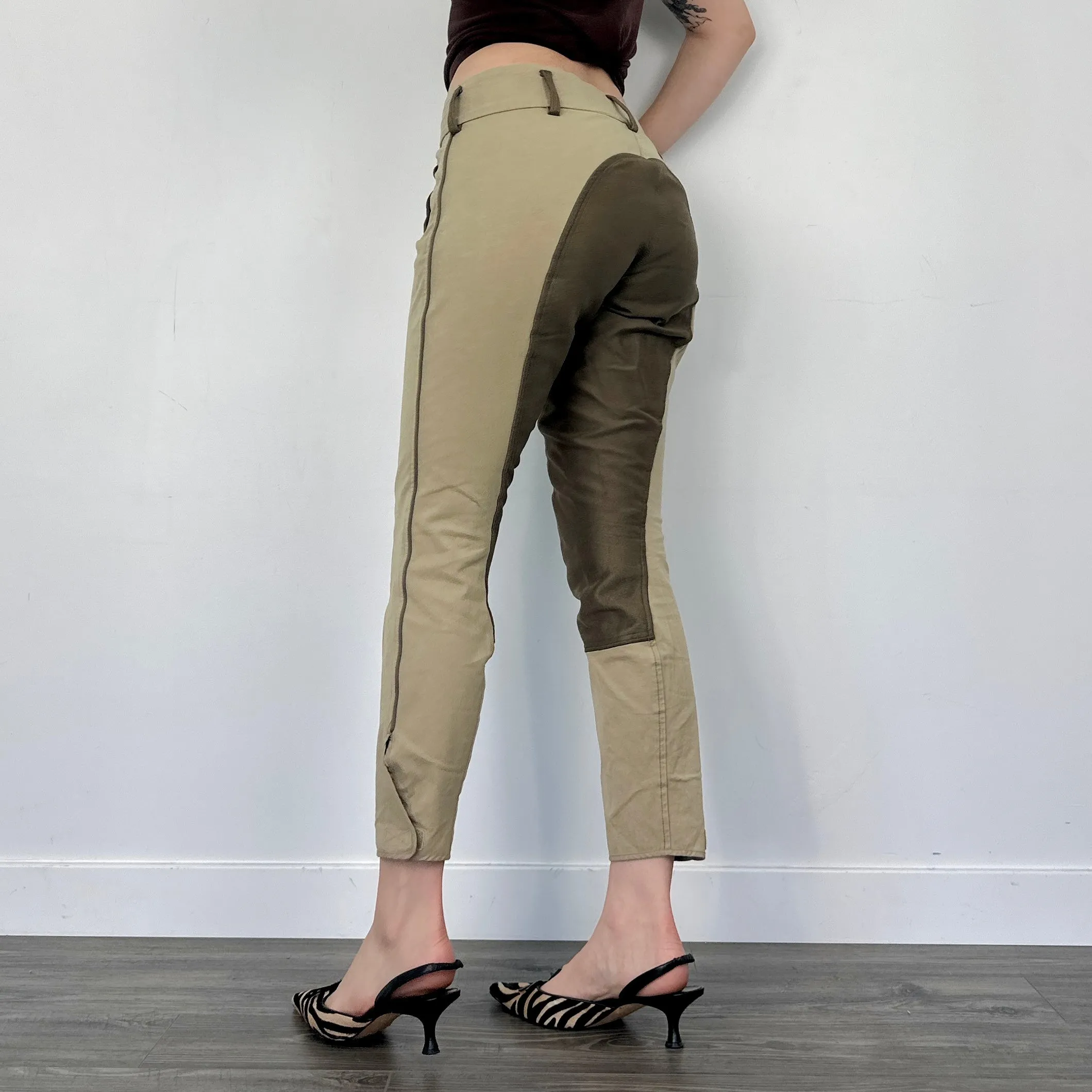 2-Tone Cropped Riding Pants (M)