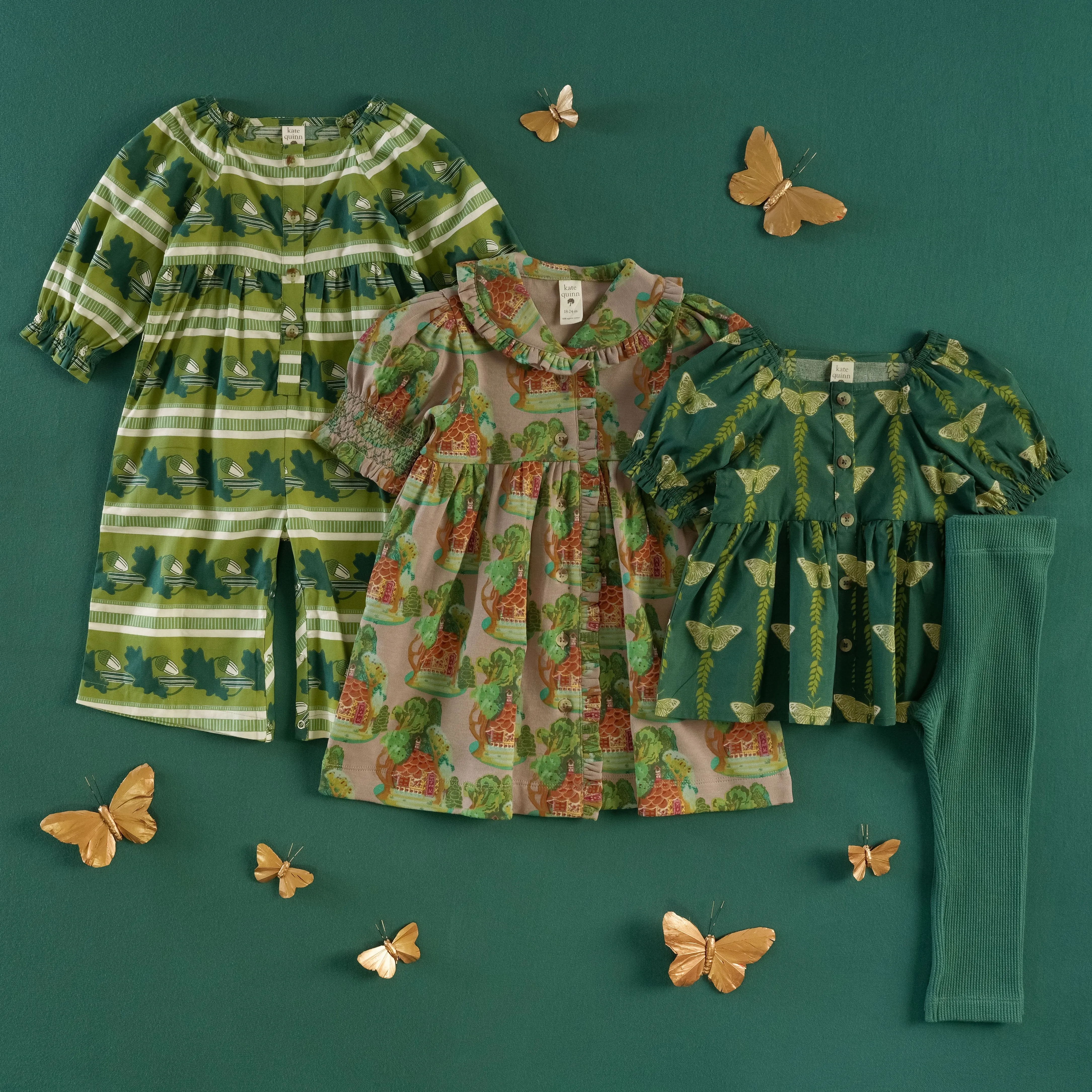 acorn stripe   butterfly vine set