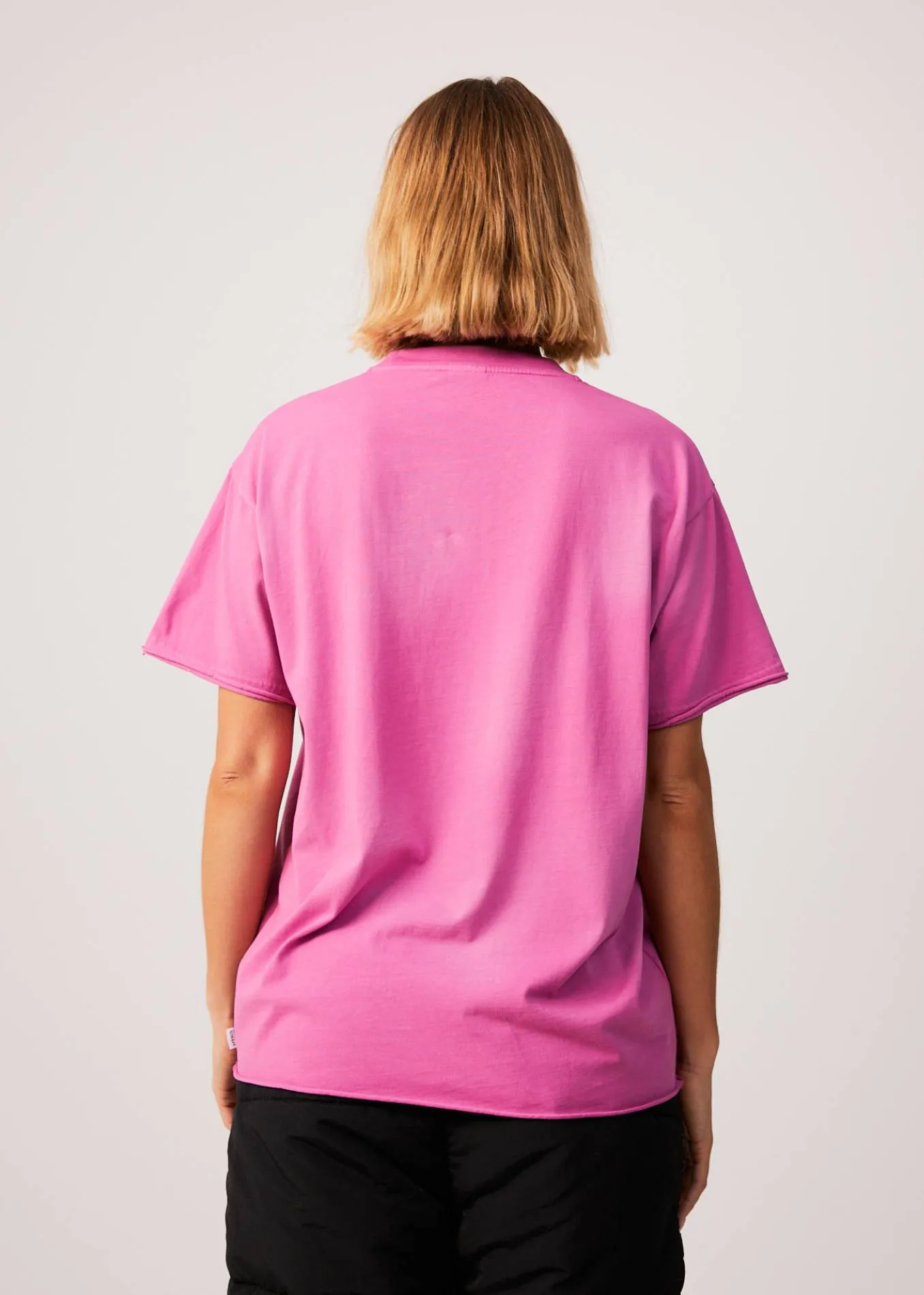 AFENDS Womens Boulevard - Oversized Graphic T-Shirt - Worn Bubblegum