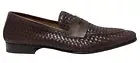 AGADIR DK BROWN BRAIDED GOATSK IN GOATSKIN LEATHER SOLE