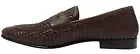 AGADIR DK BROWN BRAIDED GOATSK IN GOATSKIN LEATHER SOLE