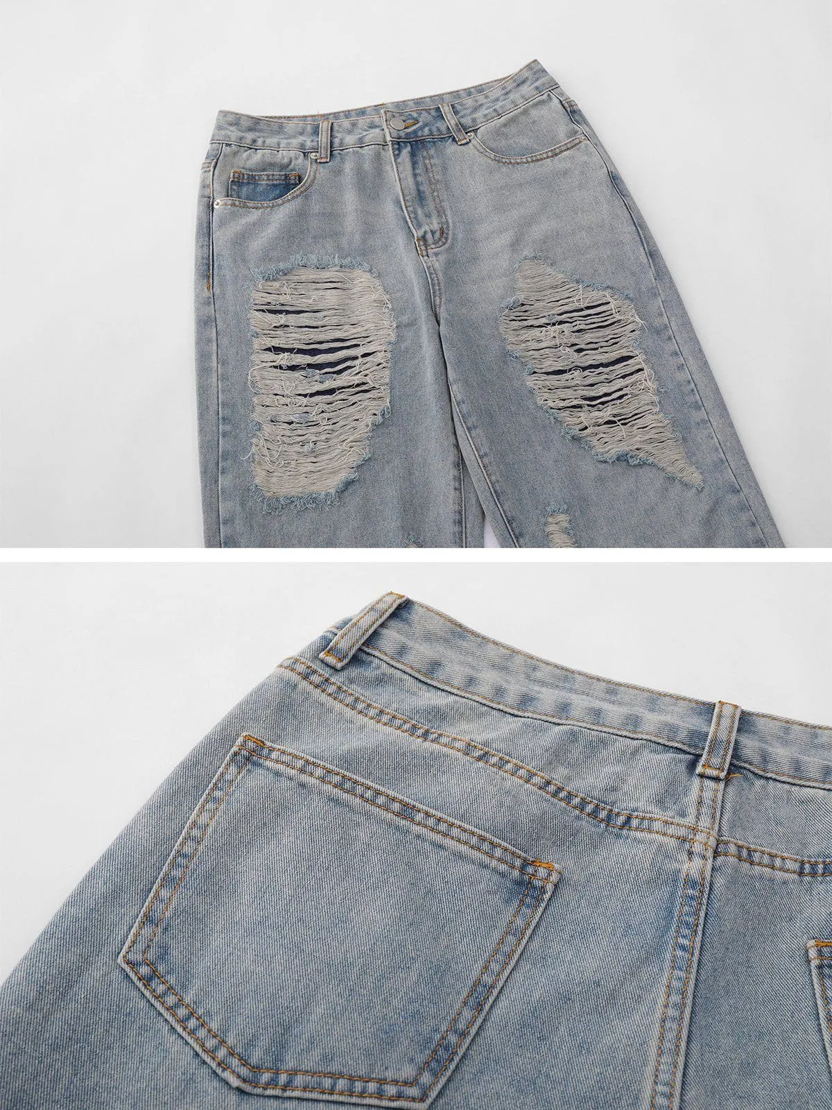 AlanBalen® - Cut Hole Jeans