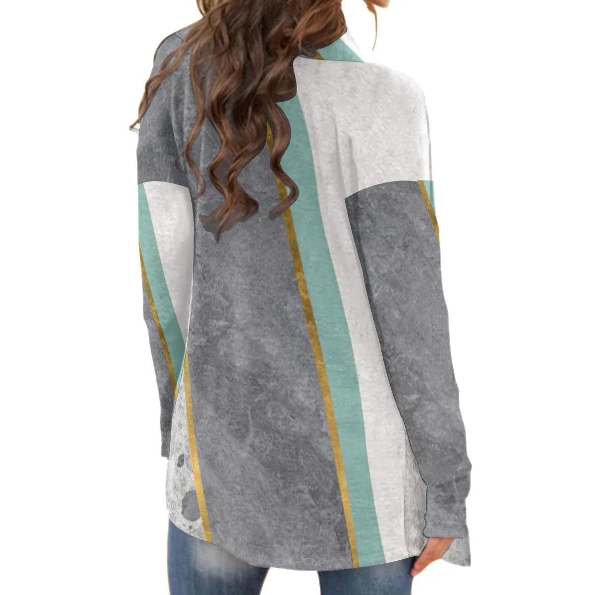 All-Over Print Women's Cardigan With Long Sleeve 190