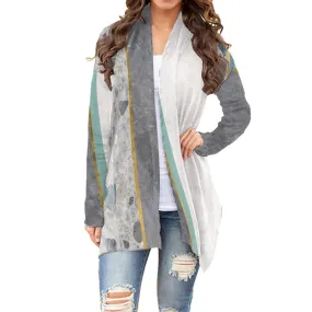 All-Over Print Women's Cardigan With Long Sleeve 190