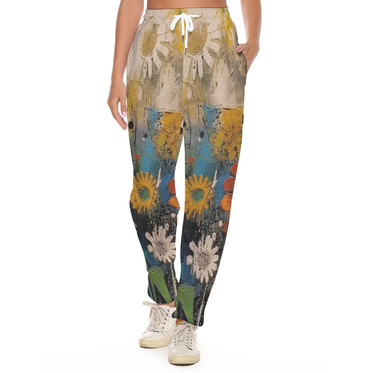 All-Over Print Women's Casual Pants 235 flower print