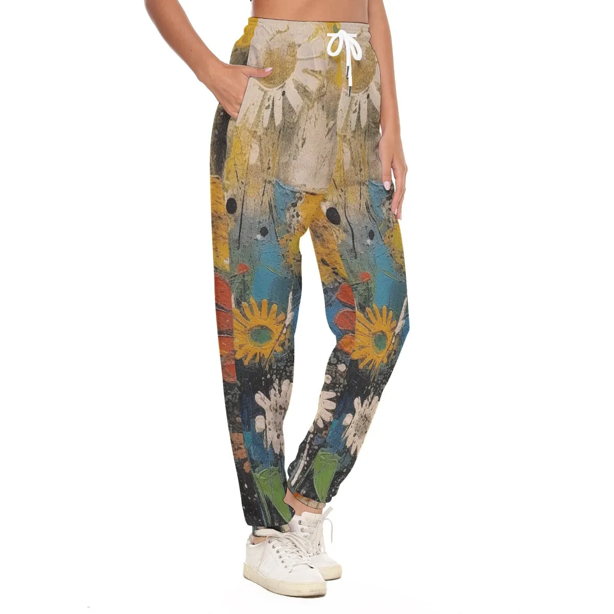 All-Over Print Women's Casual Pants 235 flower print