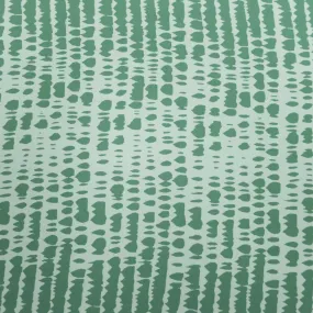 Alligator Green and White Background Crepe Polyester Satin Fabric