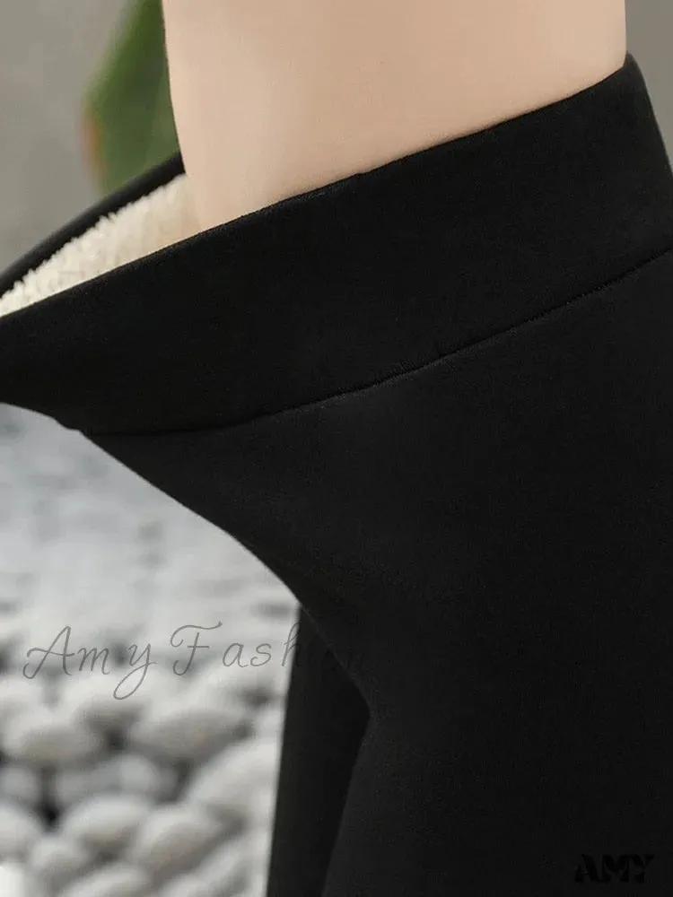 Amy Fashion - Warm Lamb Cashmere thick Winter Leggings