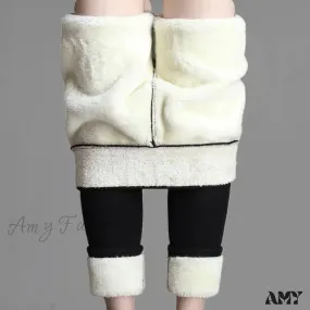 Amy Fashion - Warm Lamb Cashmere thick Winter Leggings