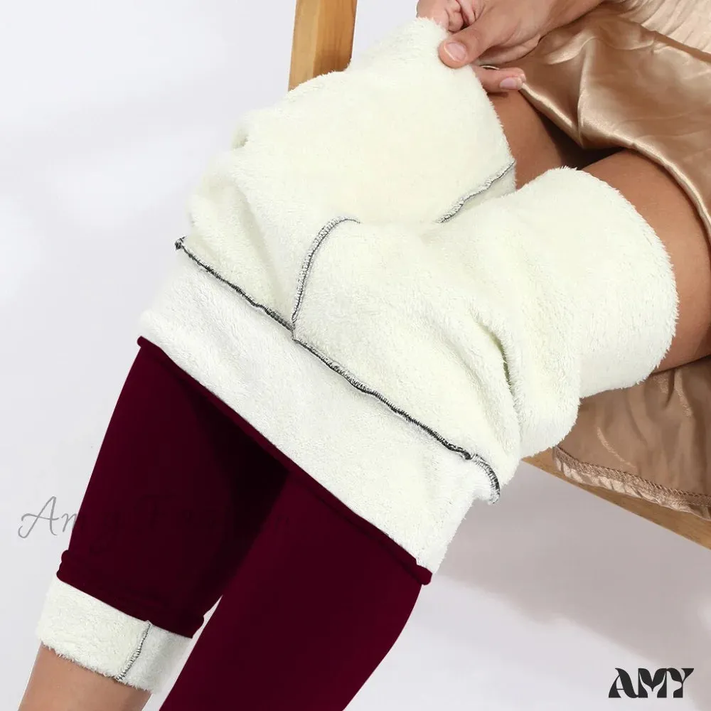 Amy Fashion - Warm Lamb Cashmere thick Winter Leggings