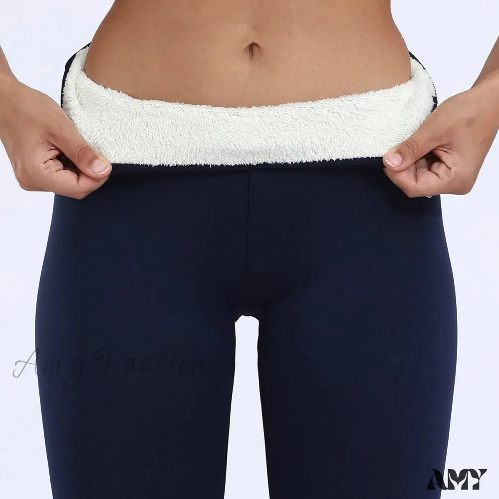 Amy Fashion - Warm Lamb Cashmere thick Winter Leggings