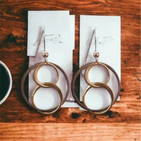 Amy Short Three-Tone Earrings mixed metals