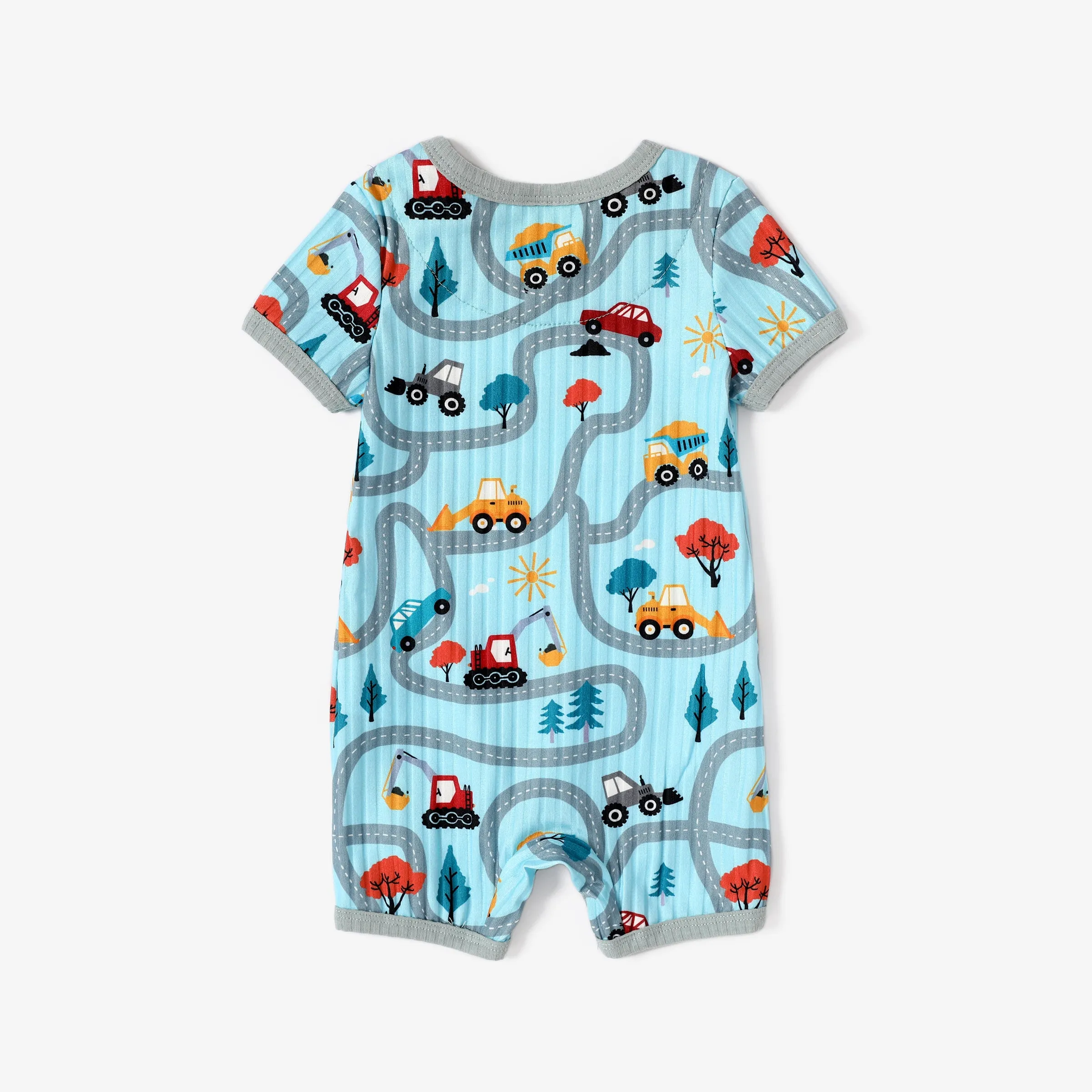 Baby Boy Vehicle Print Romper