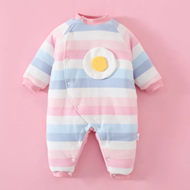 Baby Winter Warm Cotton Romper Pink Series