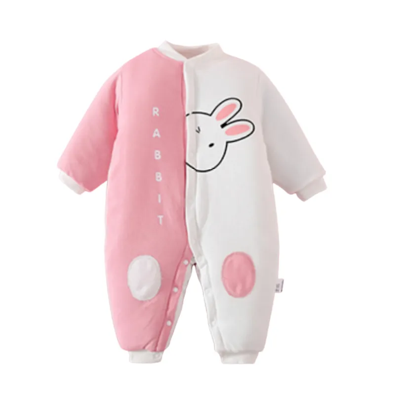 Baby Winter Warm Cotton Romper Pink Series