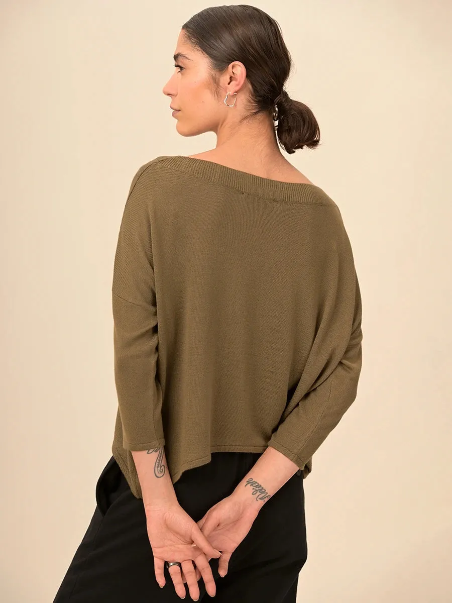 Bamboo Boat Neck Sweater