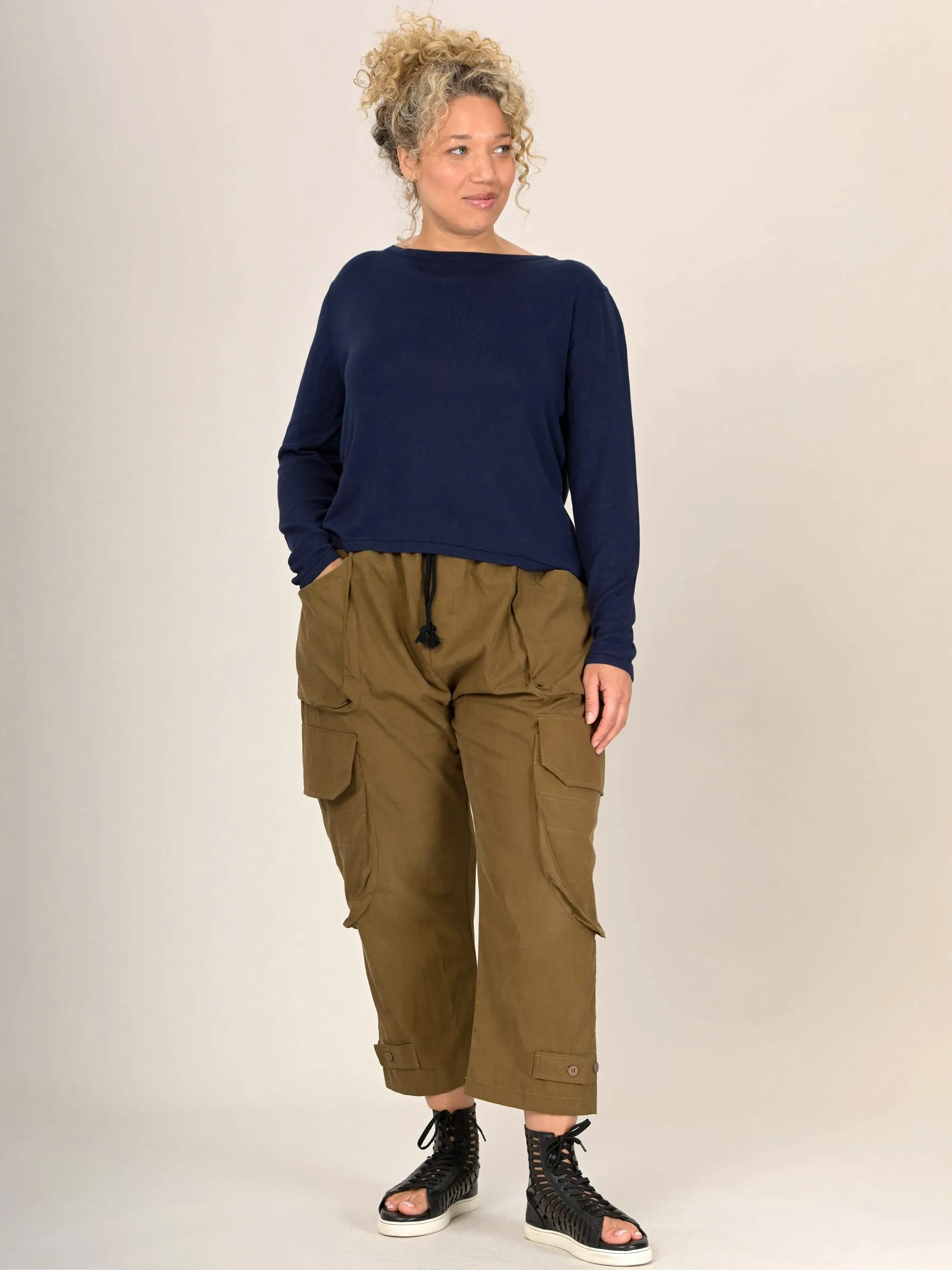 Bamboo Round Neck Boxy Sweater