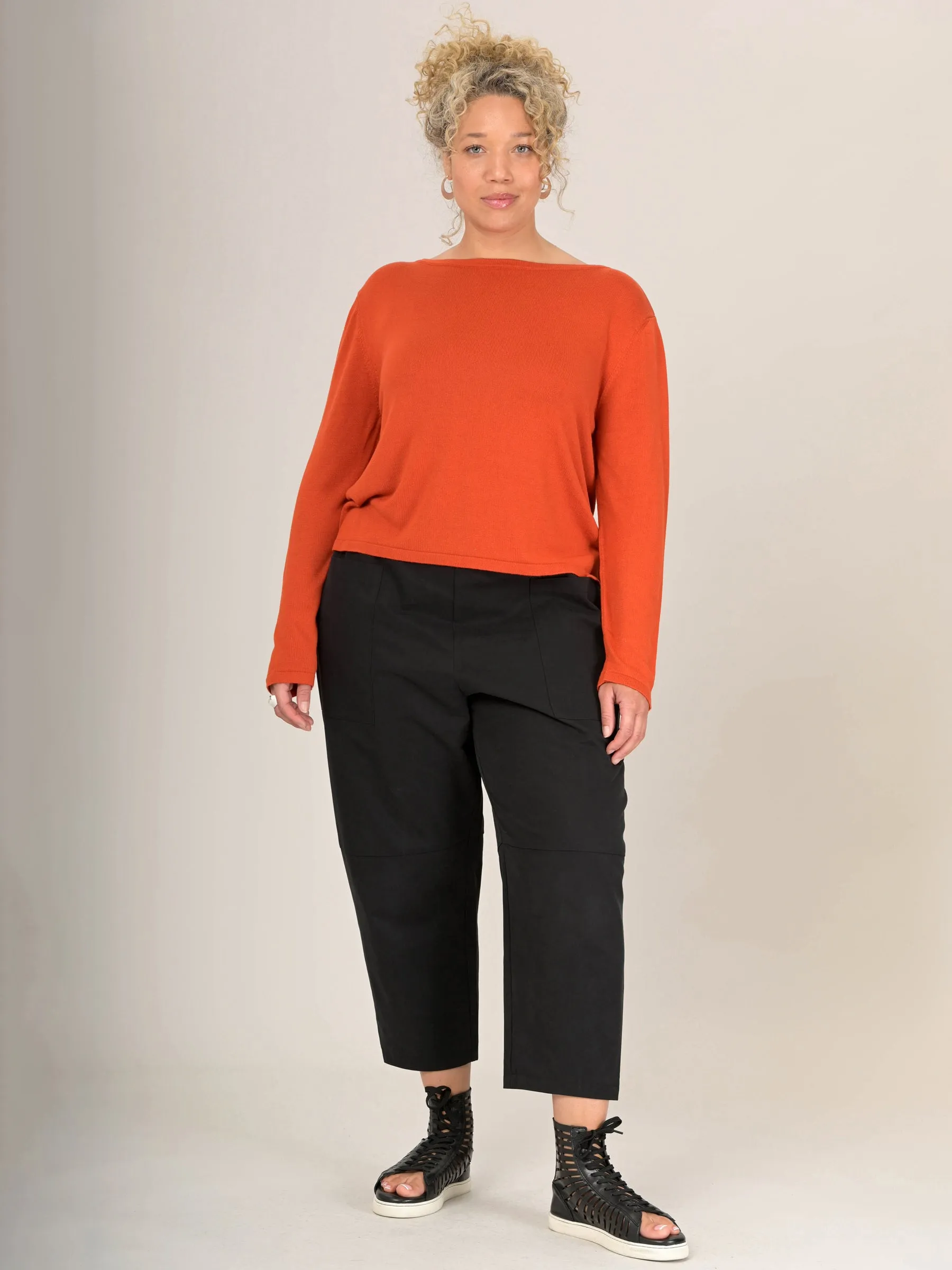 Bamboo Round Neck Boxy Sweater