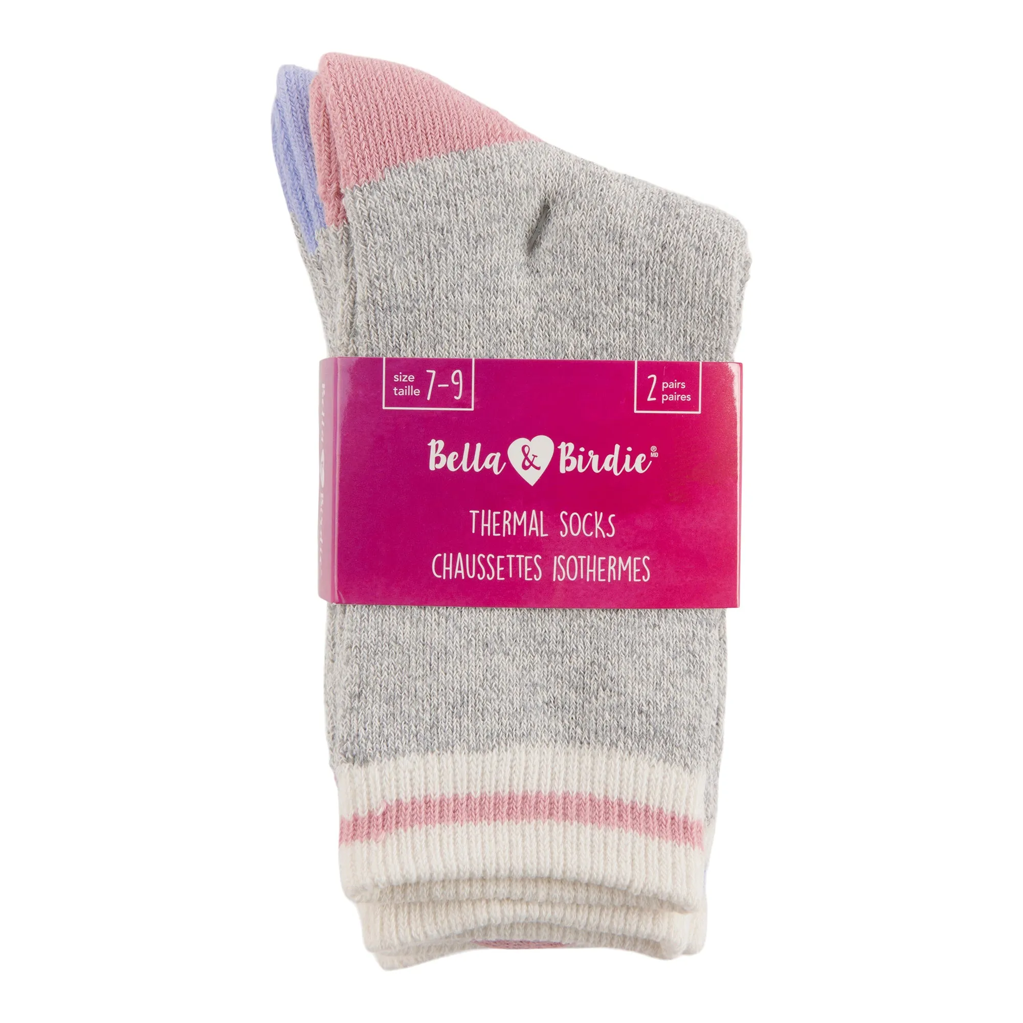 BELLA & BIRDIE Girl's Thermal Socks, 2-Pack