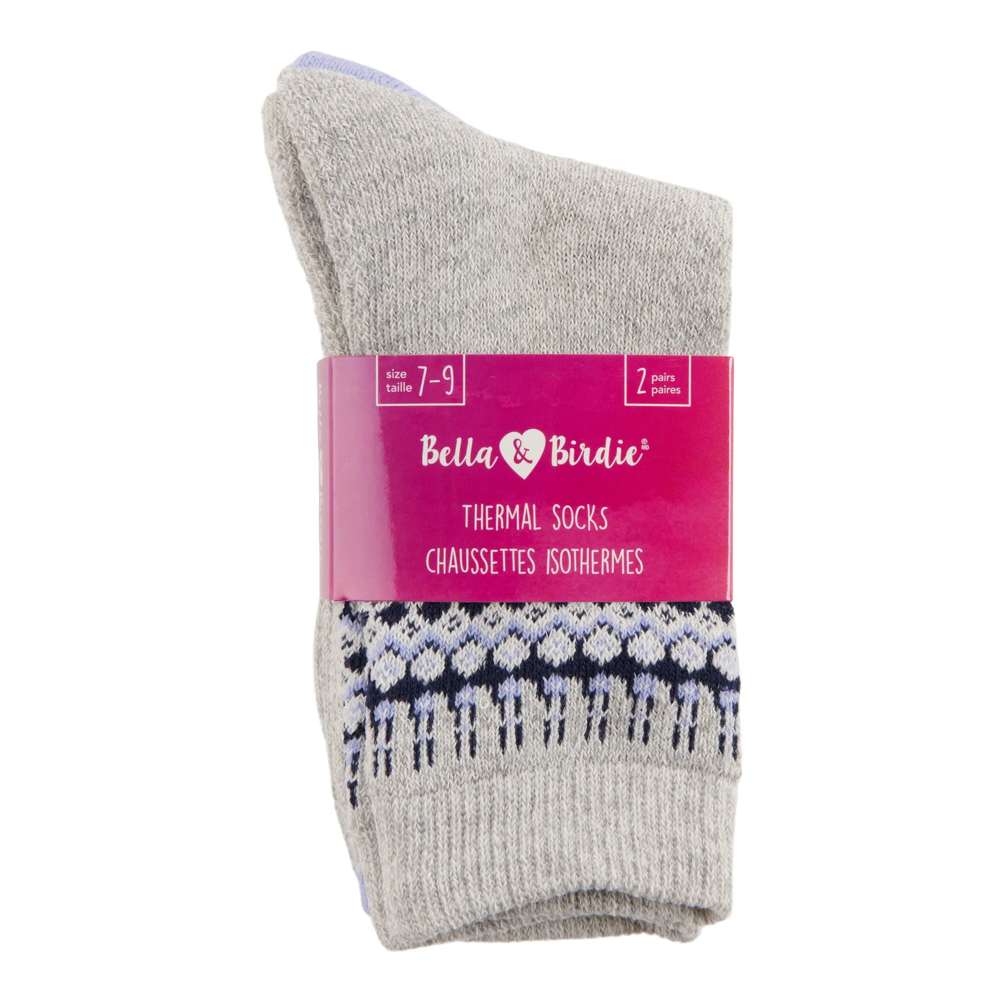 BELLA & BIRDIE Girl's Thermal Socks, 2-Pack