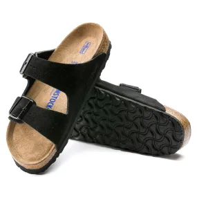 Birkenstock Arizona Soft Footbed Suede Leather Color: Black