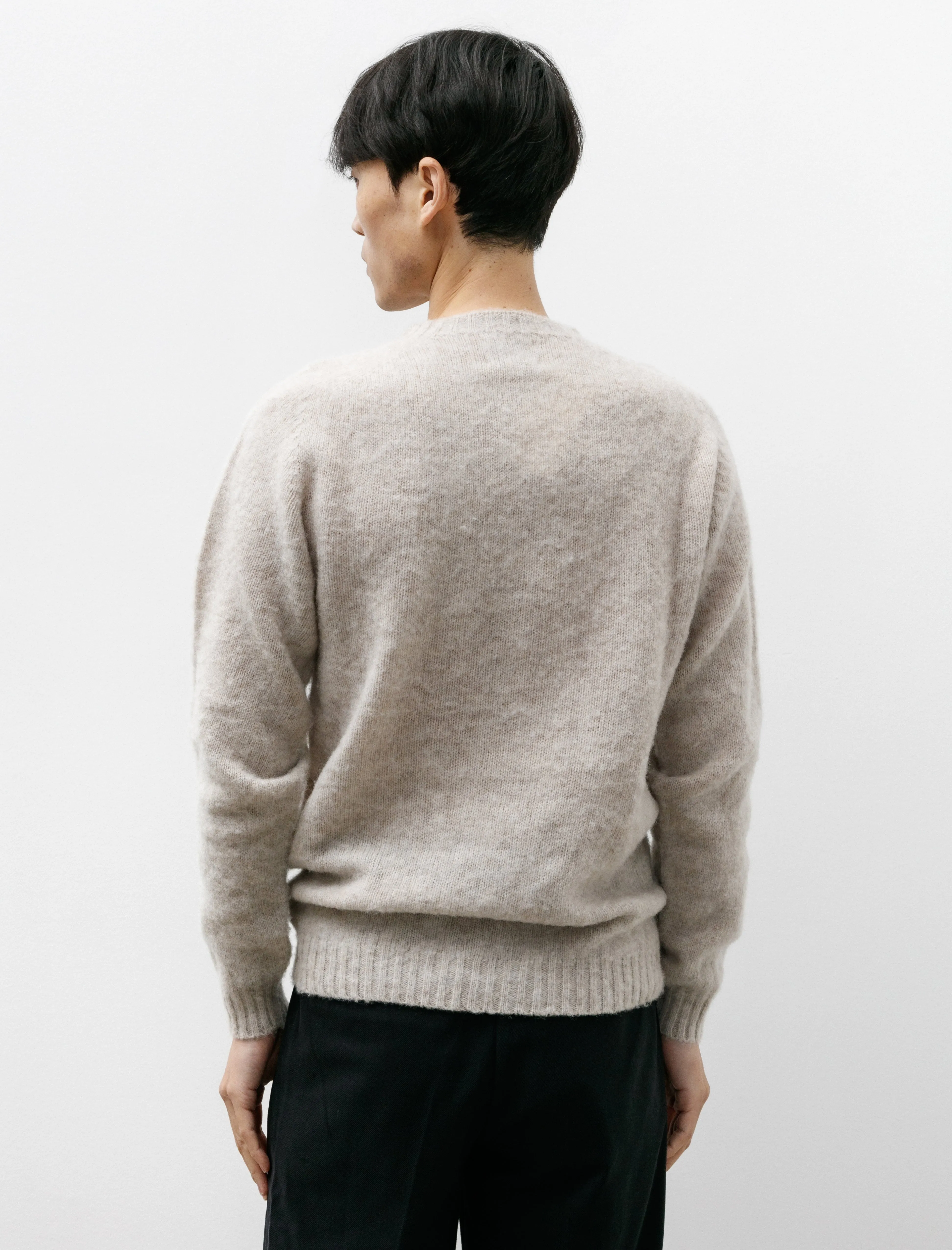 Birnir Brushed Lambswool Sweater Oatmeal