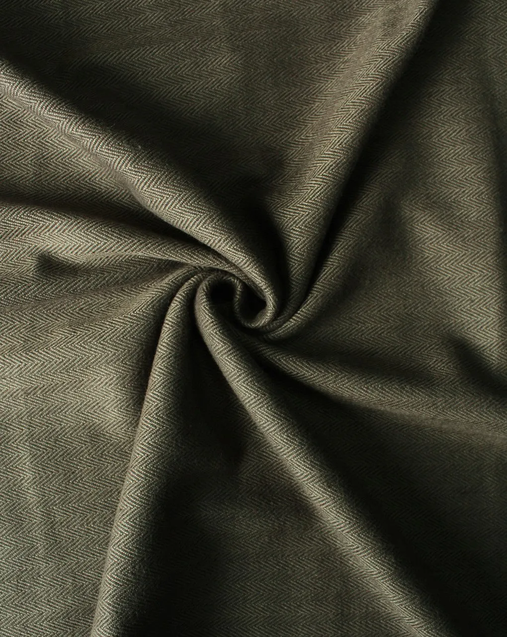 Black And Brown Herringbone Polyester Woolen Fabric