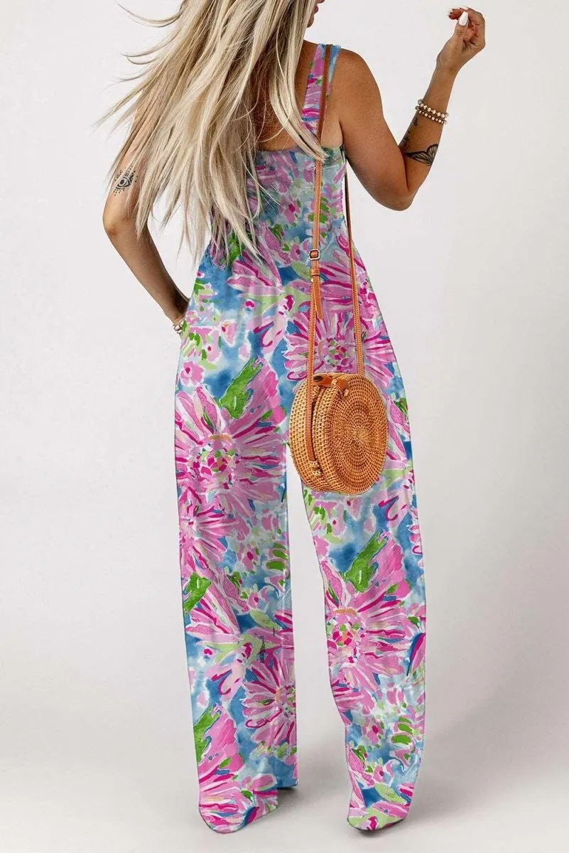 Blossom Bloom Floral Jumpsuit with Pockets