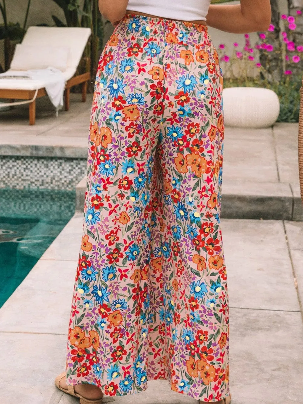 Blossom Dreams Multicolored Floral Wide Leg Pants