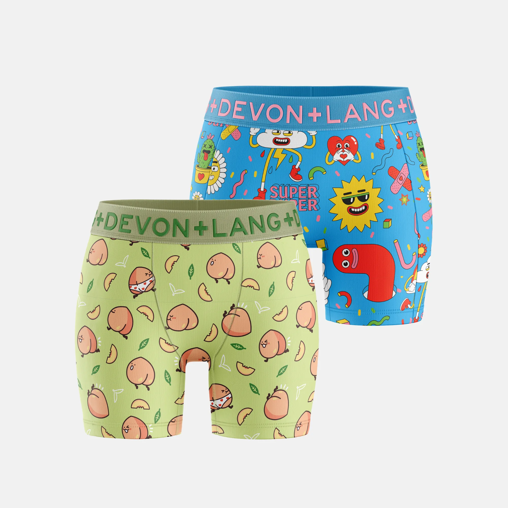 Bria Boxer Brief - Multi-Packs - Peaches/Cartoons