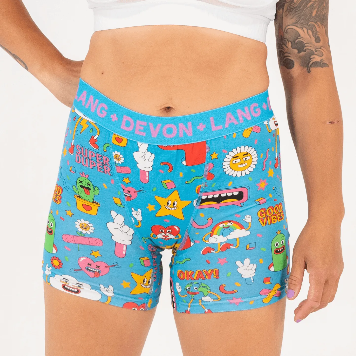 Bria Boxer Brief - Multi-Packs - Peaches/Cartoons