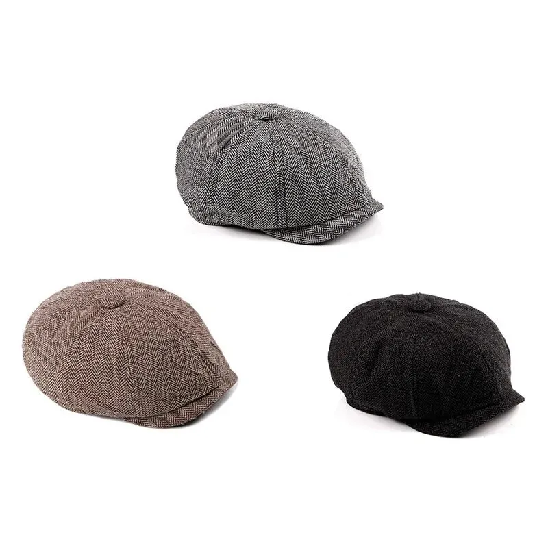 British Style Octagonal Hats Winter