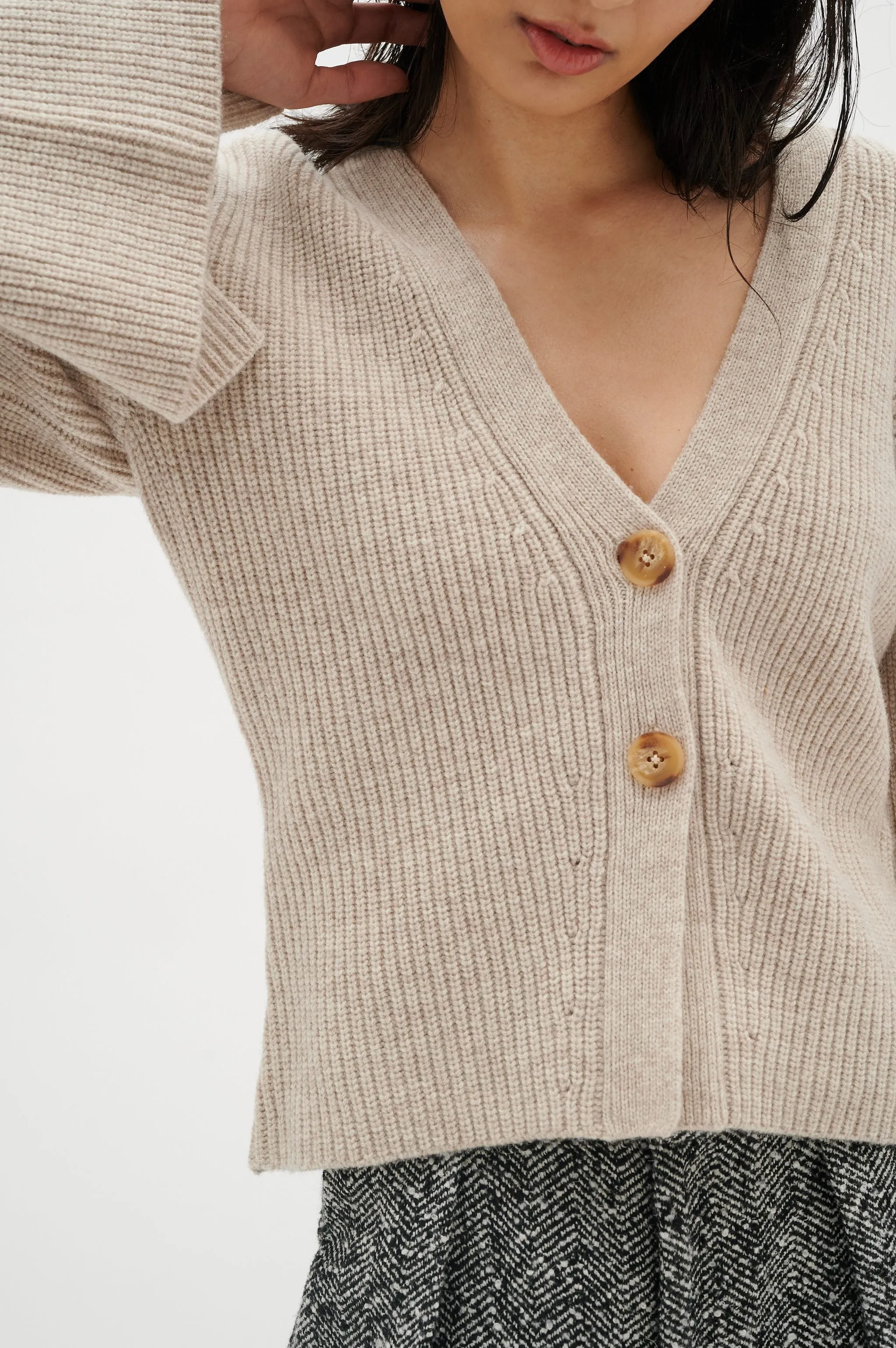 BriyaIW Cardigan - Oatmeal Melange