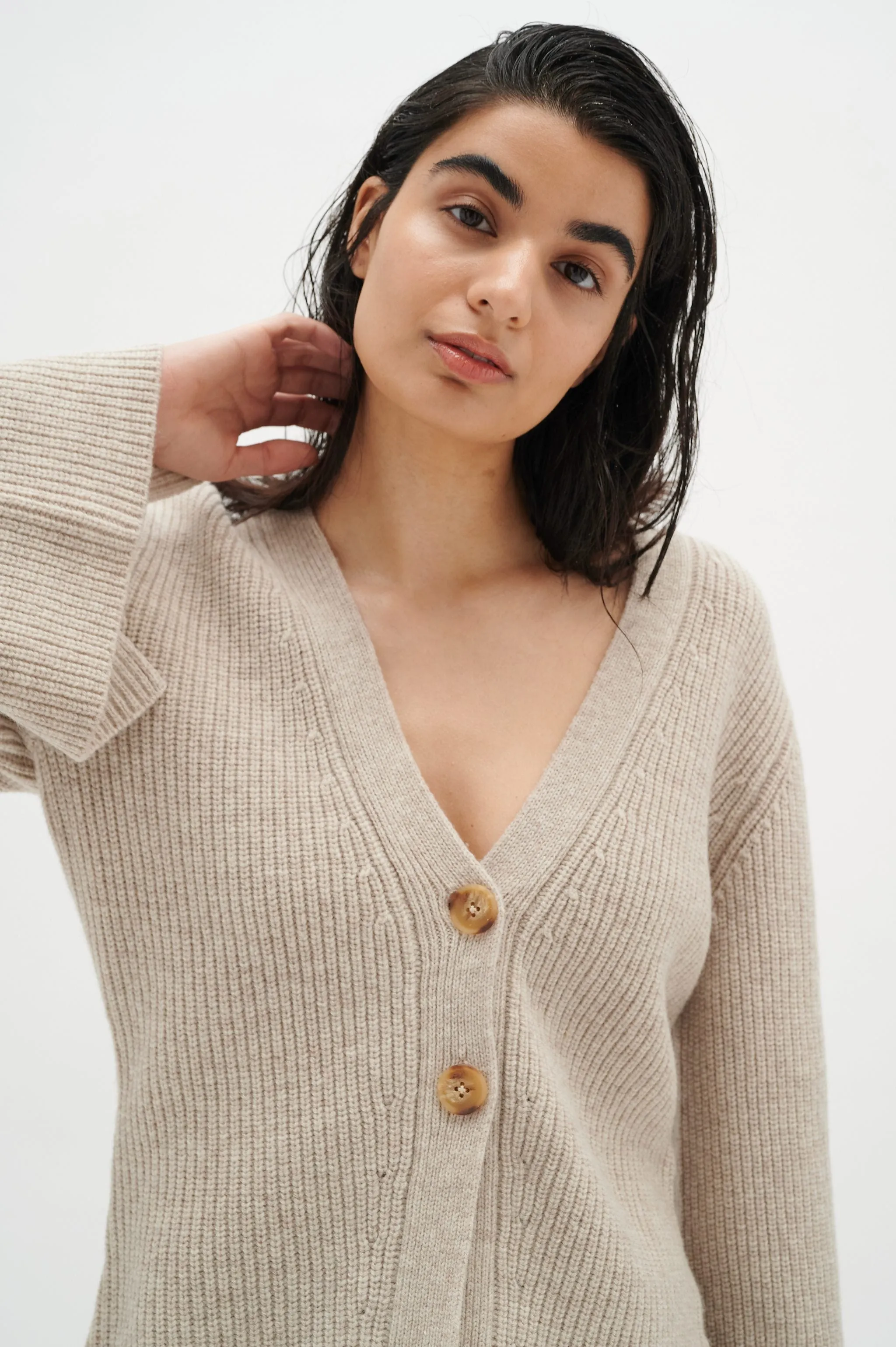 BriyaIW Cardigan - Oatmeal Melange