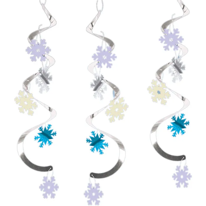 Bulk Pack of 10 Snowflakes Dizzy Danglers