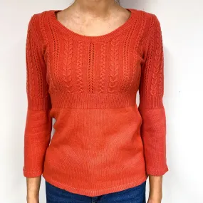 Burnt Orange Empire Cashmere Crew Neck Jumper Extra Small