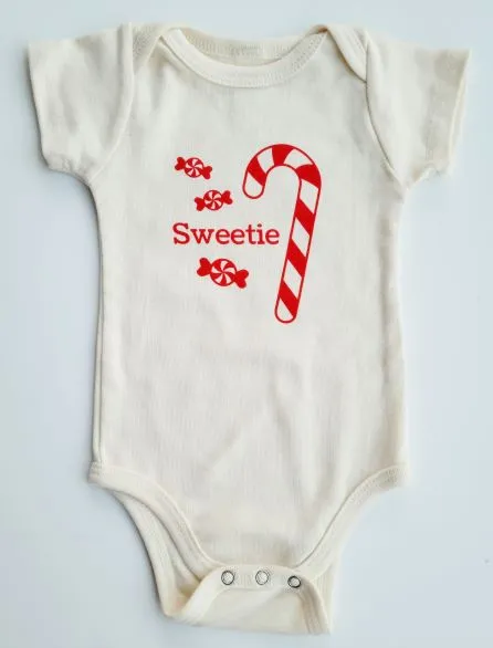 Candy Cane Short Sleeve Romper