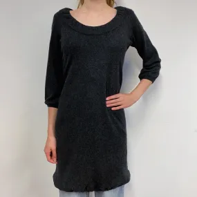 Charcoal 3/4 Sleeved Cashmere Dress