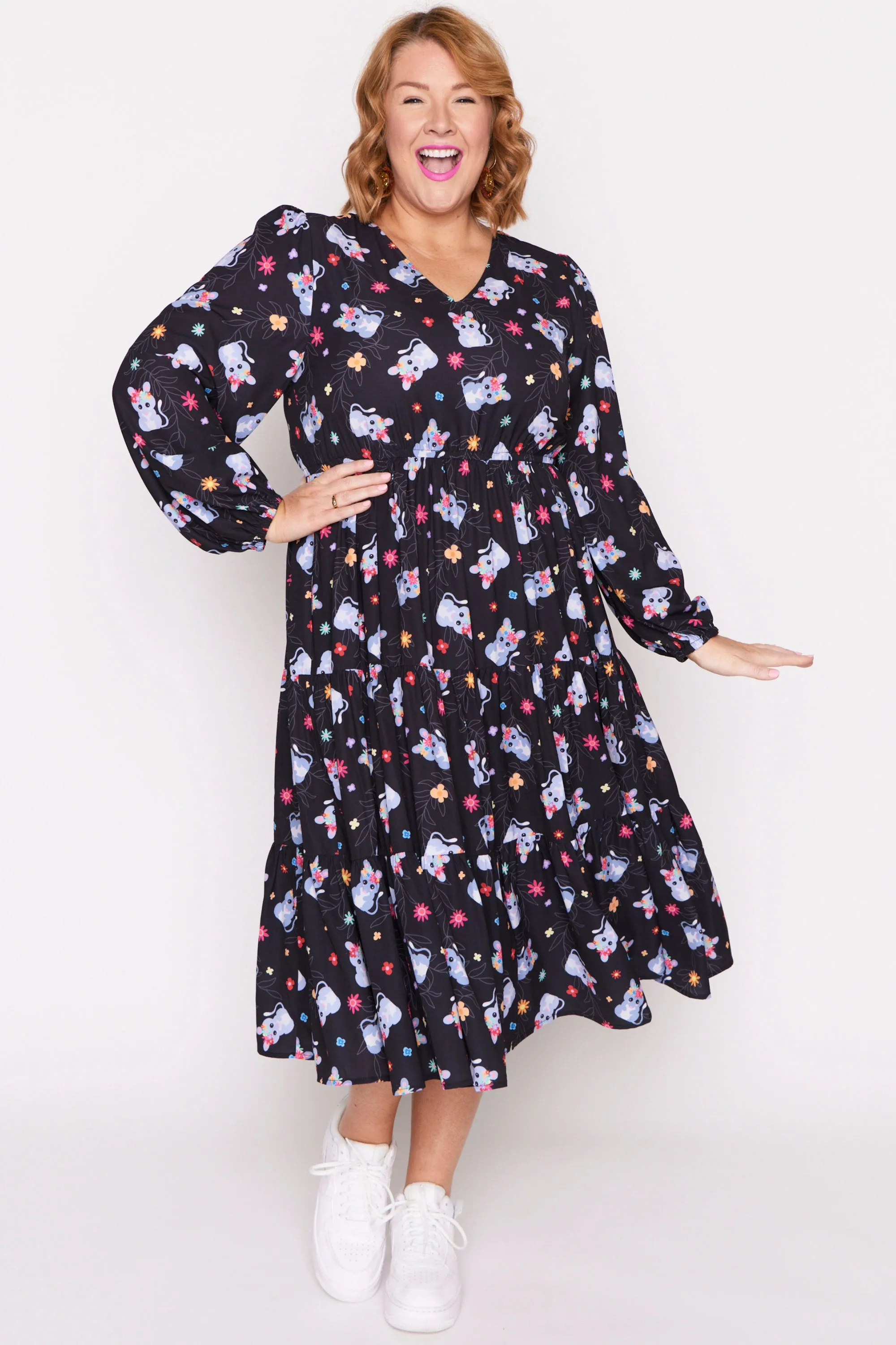 Charity Bilby Blossom Long Sleeve Dress