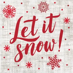 Christmas Let It Snow Luncheon Napkins | 16ct