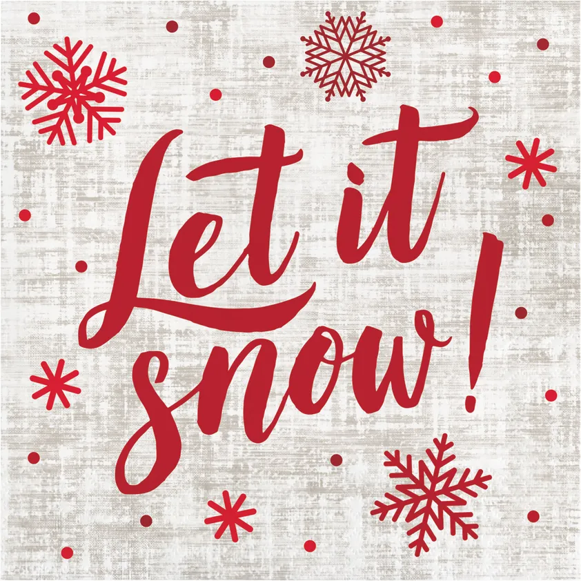 Christmas Let It Snow Luncheon Napkins | 16ct