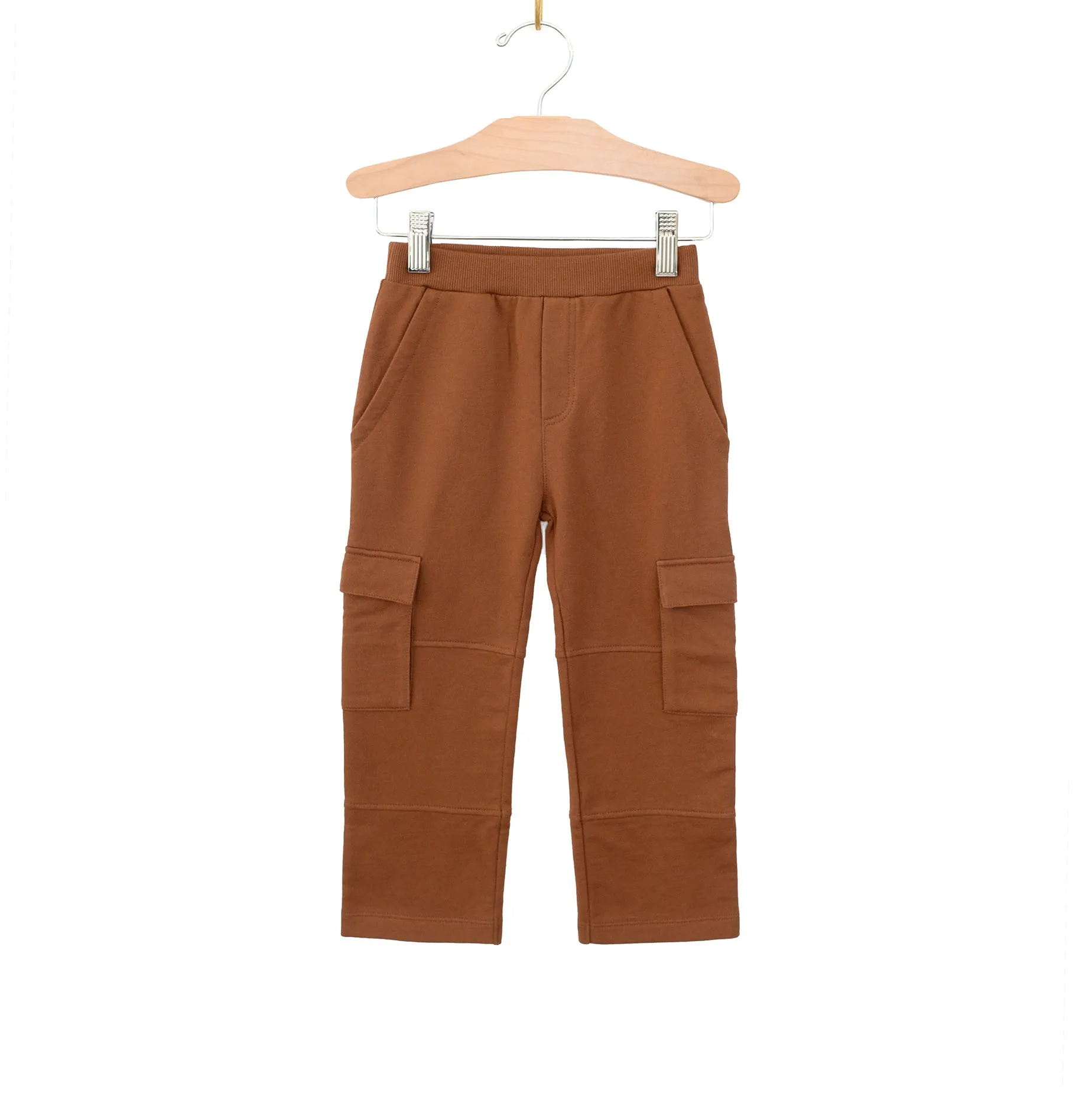 City Mouse Brushed Fleece Cargo Pant - Rust