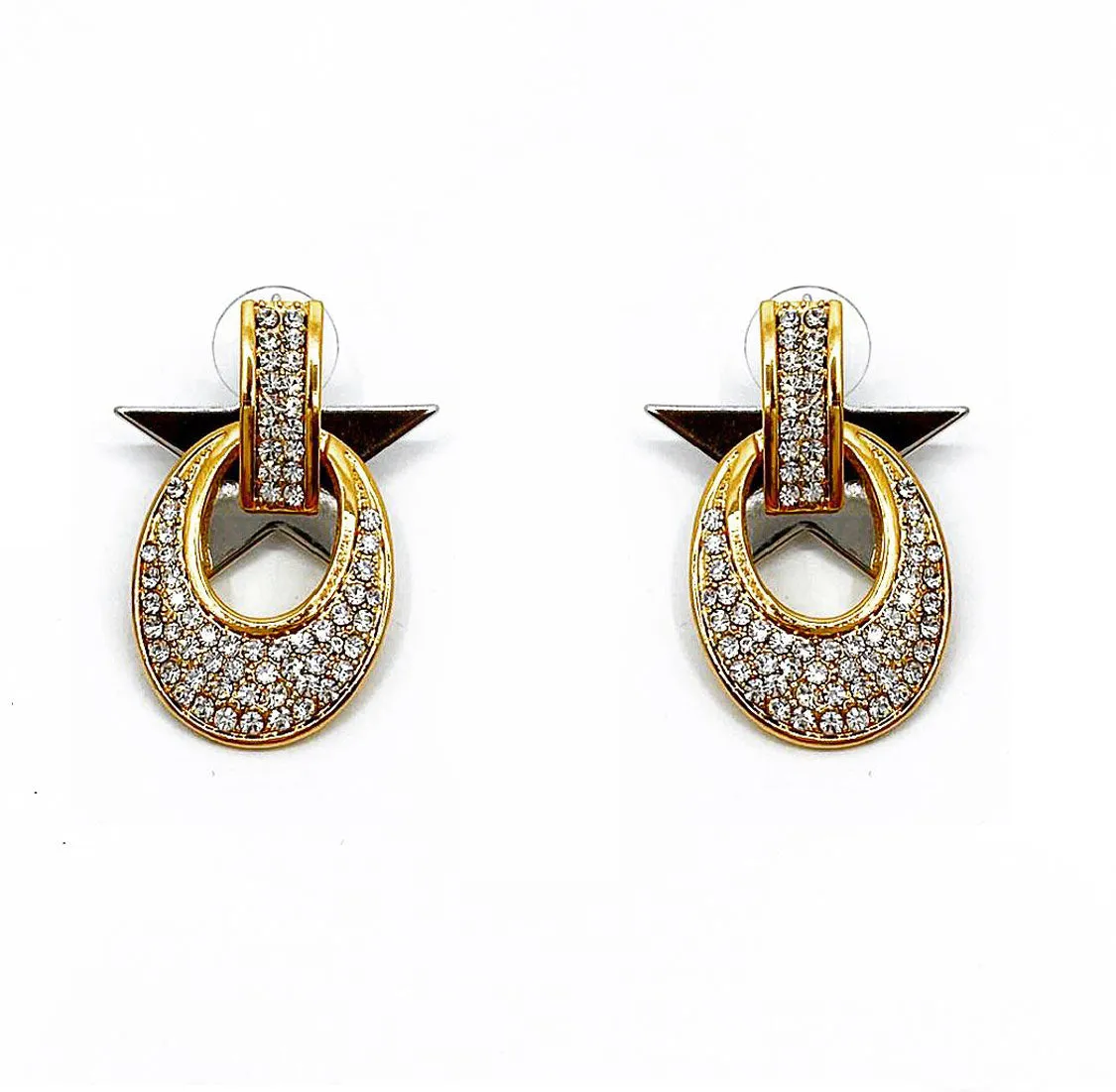 DETACHABLE STAR GLASS CRYSTAL EARRINGS