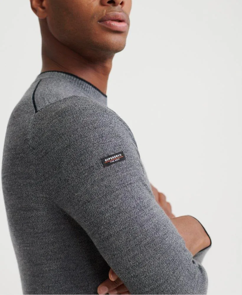 Edit Merino Crew Jumper (Granite Marl)