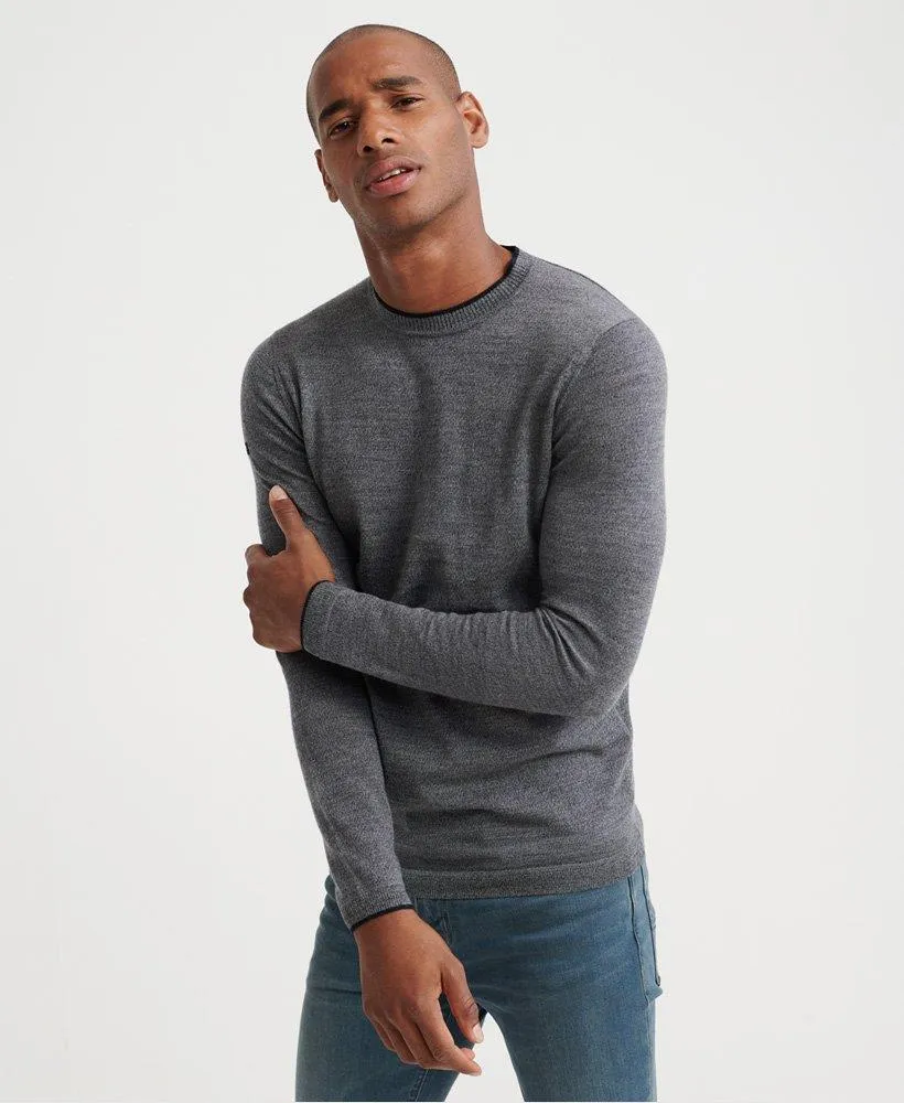 Edit Merino Crew Jumper (Granite Marl)