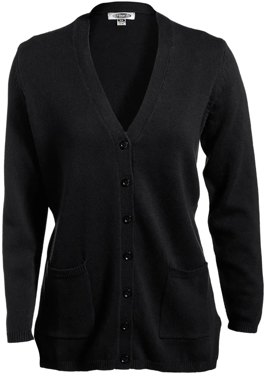 Edwards Ladies V-Neck Long Cardigan Sweater