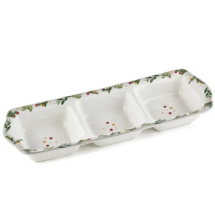 Estrela Holiday Three Part Divided Tray