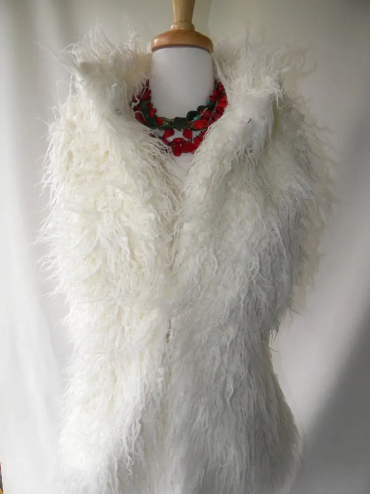 Faux Winter Vest (Winter White)